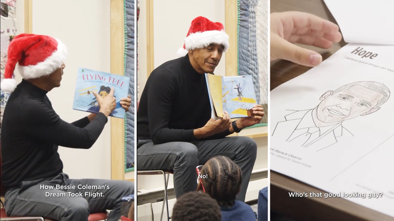 Obama çocuklarla kitap okudu: Obama Başkanlık Merkezi’nin açılışı için tarih verdi